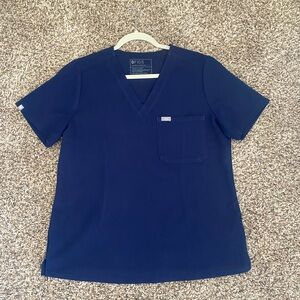 Navy Catarina Figs Scrub Top